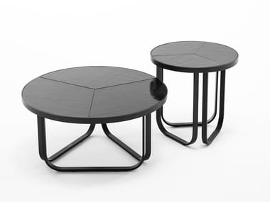 THEA - Round porcelain stoneware garden side table by RODA