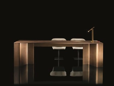 TIME - Rectangular brass table by Henge