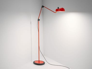 TOPO - Metal floor lamp with swing arm by Stilnovo
