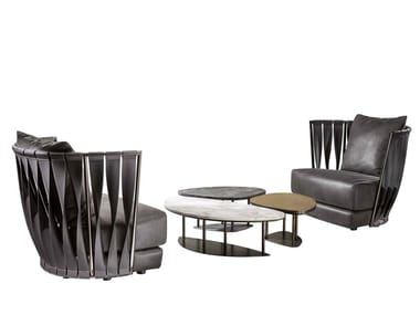 TWIST - Velvet armchair by Cantori