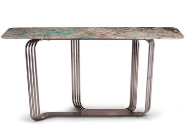 VINCENT - Rectangular marble console table by Visionnaire