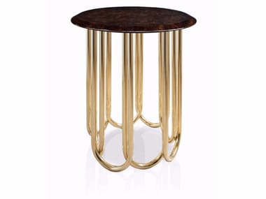 AUDREY - Round marble bistro side table by Turri