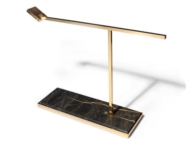 BARNABY - Cordless marble and metal table lamp by Visionnaire