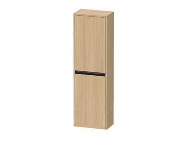 KETHO.2 - Single wooden bathroom column with doors by Duravit
