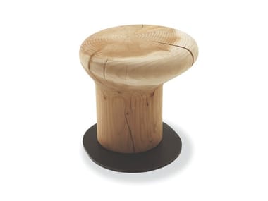 BITTA - Low solid cedar wood stool by Riva 1920