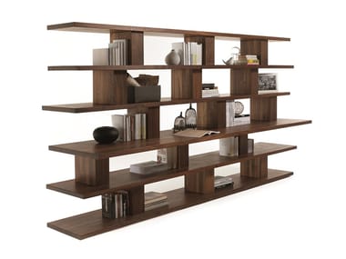 BOOKSHELF - Open solid wood bookcase by Riva 1920