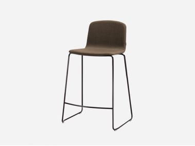 ANN - High sled base fabric stool by Inclass
