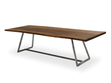 CALLE CULT NATURAL SIDES - Rectangular table with solid wood top by Riva 1920