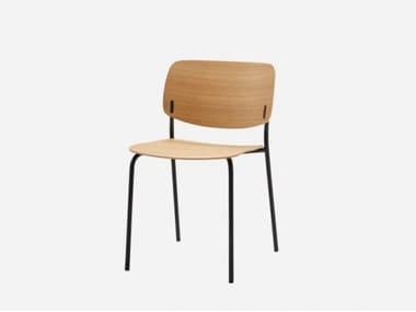 ARYN WOOD - Stackable oak chair by Inclass