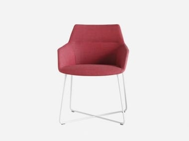 DUNAS XS - Fabric chair with armrests by Inclass