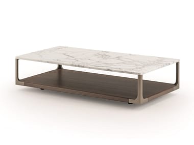 DRUM - Marble coffee table by Turri