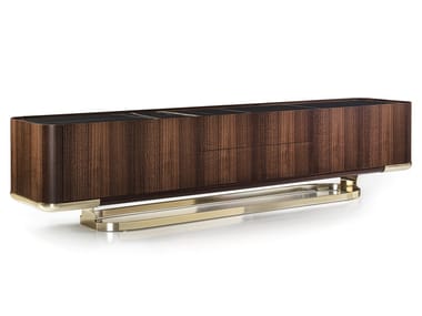 CONCORD - Double-sided wooden sideboard with doors and drawers by Longhi