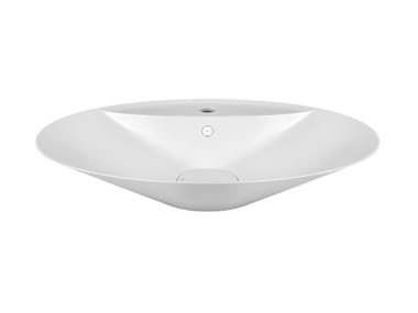 CONO - Oval Cristalplant® washbasin with overflow by Gessi