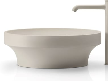 ORIGINI - Countertop round Cristalplant® washbasin by Gessi