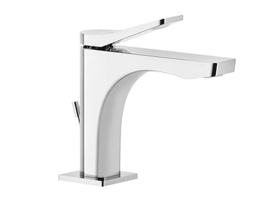 RILIEVO - Countertop brass washbasin mixer with pop up waste by Gessi