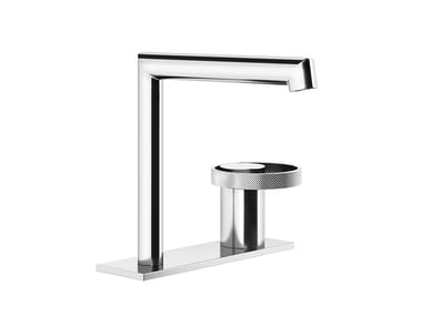 ANELLO - 2 hole brass washbasin mixer with plate by Gessi