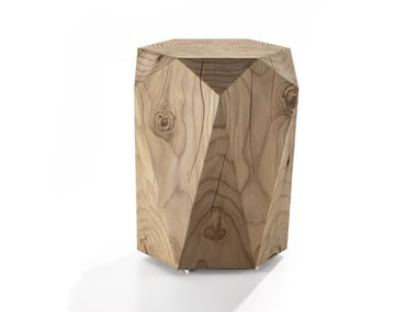 DIAMOND - Low solid cedar wood stool by Riva 1920