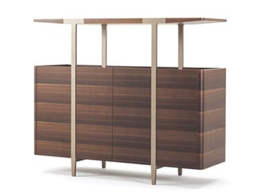 DOMUS - Wooden highboard with doors by Turri
