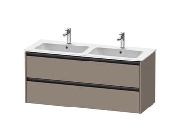 KETHO.2 - Double wooden vanity unit with drawers by Duravit