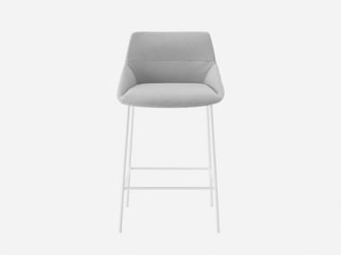 DUNAS XS - Fabric stool with footrest by Inclass