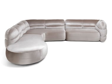 BOMBER - Corner velvet sofa by Visionnaire