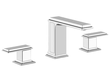 ELEGANZA - 3 hole metal washbasin mixer without waste by Gessi