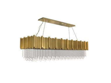 EMPIRE SQUARE SNOOKER - Halogen adjustable crystal pendant lamp by Luxxu