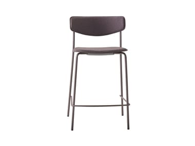LEA - Stackable fabric stool with footrest by Inclass
