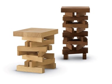 FAL? SMALL & BIG - Solid wood stool by Riva 1920