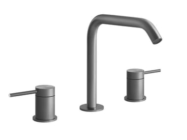 FLESSA - 3 hole countertop stainless steel washbasin mixer by Gessi