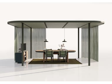 HUB OPEN WITH CURTAINS - Office booth by Kettal