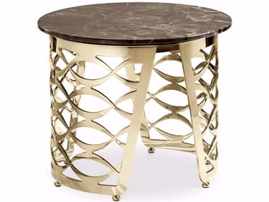 ISIDORO - Round marble coffee table for living room by Cantori