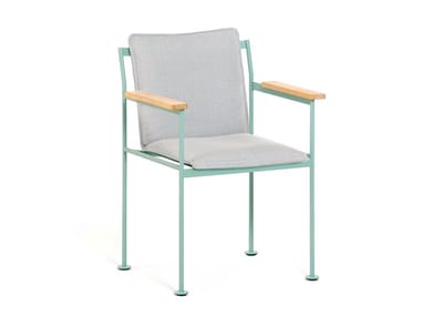 JUGO - Metal garden chair with armrests by Prostoria