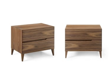 LEONARDO L123 - Walnut bedside table by Arte Brotto