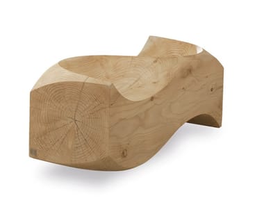 LOVE SEAT - Solid cedarwood bench by Riva 1920