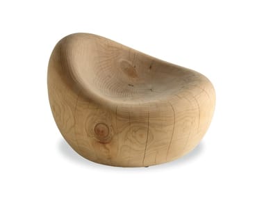 MAUI - Easy armchair in solid cedar wood by Riva 1920