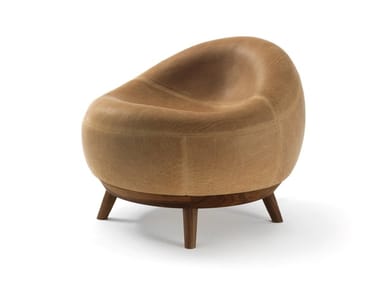 MAUI SOFT - Leather easy chair by Riva 1920