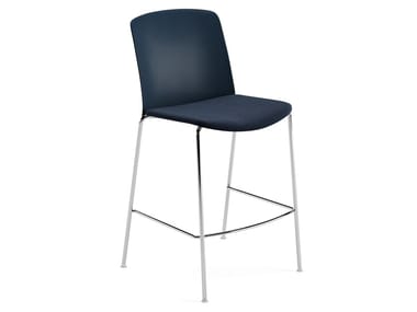 MIXU - Upholstered and stackable fabric stool by Arper