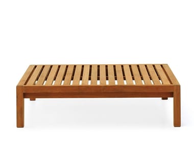 NETWORK 028 - Square teak garden side table by RODA