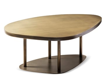 NINFEA - Contemporary style low bronze coffee table by Cantori