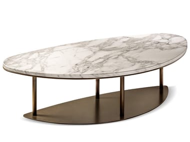 NINFEA - Contemporary style low marble coffee table by Cantori