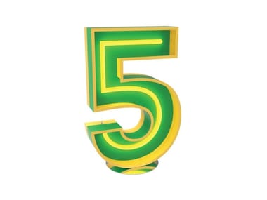 NUMBER 5 - Fluorescent Light letter by Delightfull