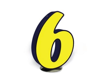 NUMBER 6 - Fluorescent Light letter by Delightfull
