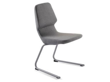 OBLIQUE - Cantilever upholstered fabric chair by Prostoria