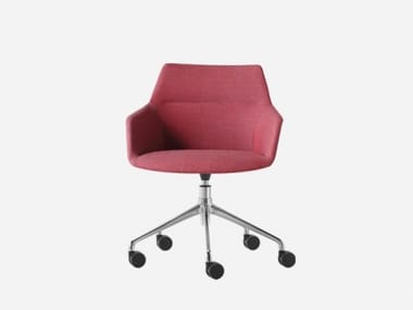 DUNAS XS - Height-adjustable fabric office chair with castors by Inclass