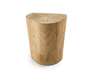 OS BUUS - Low solid cedar wood stool by Riva 1920