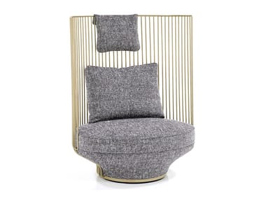 PARADISE BIRD - High-back fabric armchair by Wittmann