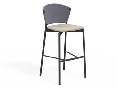 PIPER 050 - High stool with aluminum and resin backrest by RODA