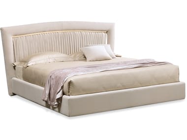 PORTOFINO PLISSÈ - Upholstered velvet double bed by Cantori