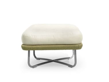 BABYLON - Square fabric garden pouf by Varaschin